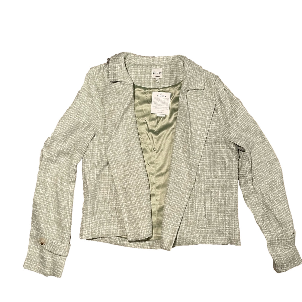 NWT💚 Shop Ellison Sage green Tweed jacket